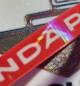 Preview: Zündapp Schlüsselband in Rot mit Weißer Schrift TPU Hologramm Effekt